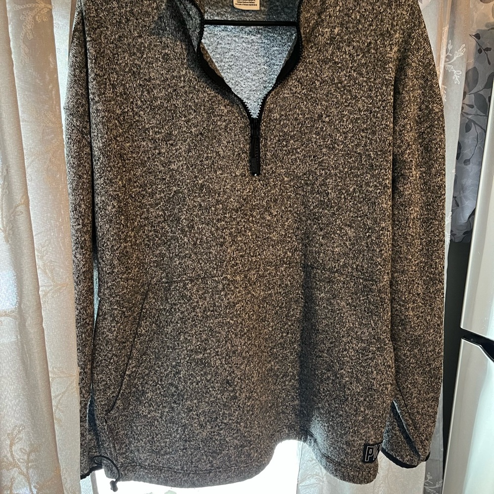 PINK Victoria's Secret Gray Zip-Up Sweater